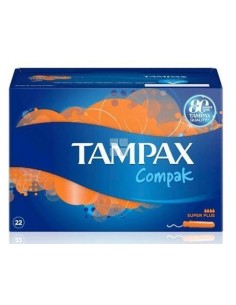 Tampax Compak Super Plus 100% Algodon 22 uds