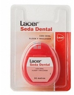 Lacer Seda Dental con Cera, Fluor y Triclosan 50 M