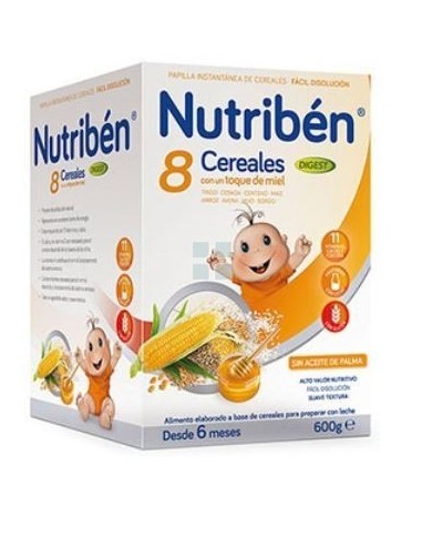 Nutriben Papilla 8 Cereales Miel Digest 600 gr