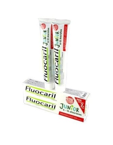 Fluocaril Junior 6 - 12 Años Sabor Frutos Rojos 2 x 75 ml