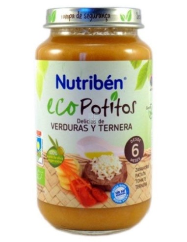 Nutriben Eco Potitos Delicias de Verduras y Ternera 250 gr