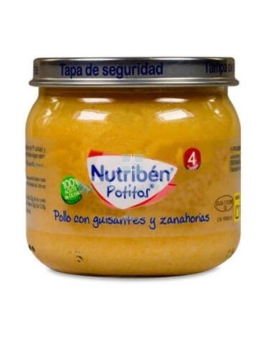 Nutriben Potito Pollo Guisantes Zanahoria 120 gr
