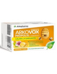 Arkopharma Arkovox Sabor Miel-Limon Sin Azucar 24 Pastillas para Chupar