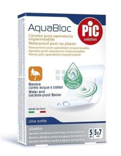 Pic Aquabloc Post Operatorio con Bactericida Aposito Esteril 5 x 7 m 5 U