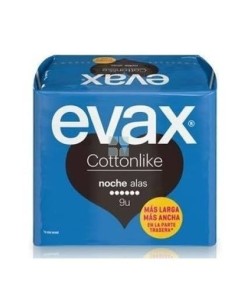 Evax Cottonlike Compresas Noche con Alas 9 uds