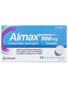 Almax 500 mg 24 Comprimidos Masticables