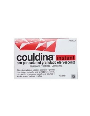 Couldina Instant con Paracetamol 650/4/10 mg 10 Sobres granulado Efervescente