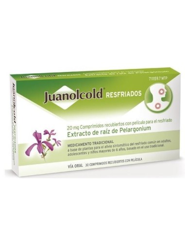 Juanolcold Resfriados 20 mg 30 Comprimidos Recubiertos