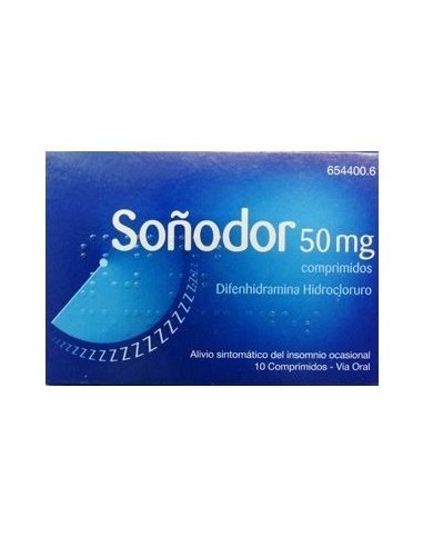 Soñodor Difenhidramina 50 mg 10 Comprimidos