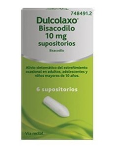 Dulcolaxo Bisacodilo 10 mg 6 Supositorios