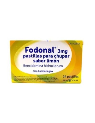 Fodonal 3 mg 24 Pastillas para Chupar Limon