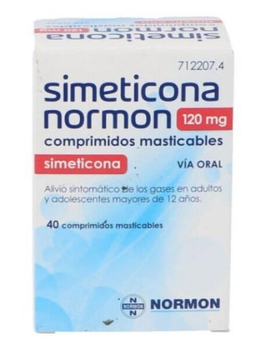 Simeticona Normon 120 mg 40 Comprimidos Masticables