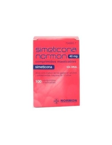 Simeticona Normon 40 mg 100 Comprimidos Masticables