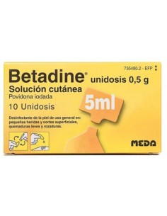 Betadine 100 mg/ml Solucion Topica 10 Unidosis 5 ml