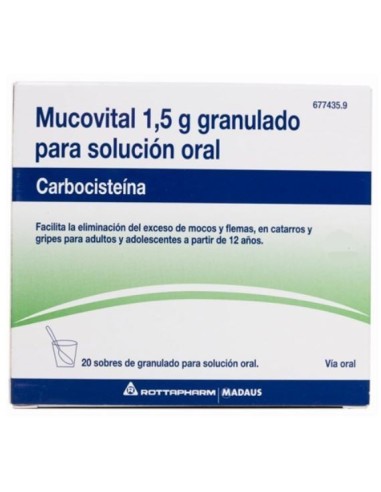 Mucovital 2.7 gr 20 Sobres granulado Solucion Oral