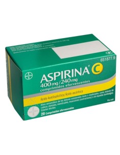 Aspirina C 400/240 mg 20 Comprimidos Efervescentes
