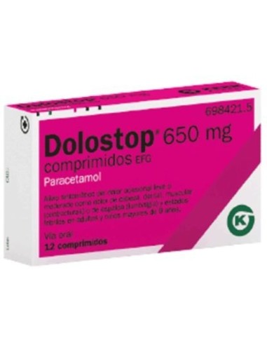 Dolostop 650 mg 12 Comprimidos