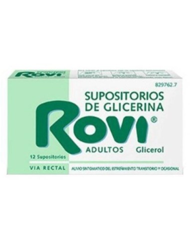 Supositorios Glicerina Rovi Adultos 3.36 gr 12 Supositorios
