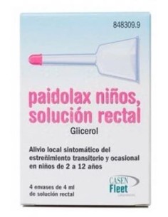 Paidolax 3.28 ml Solucion Rectal 4 Enemas 4 ml