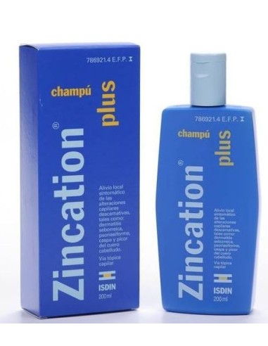 Zincation Plus 10 mg/ml + 4 mg/ml Champu Medicinal 200 ml