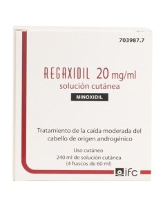 Regaxidil 20 mg/ml Solucion Cutanea 4 Frascos 60 ml