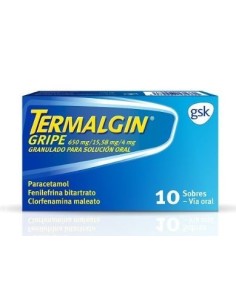 Termalgin gripe 650/4/10 mg 10 Sobres granulado Solucion Oral