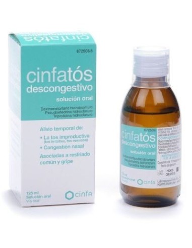 Cinfatos Descongestivo Solucion Oral 1 Frasco 125 ml (Vidrio)