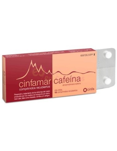Cinfamar Cafeina 50/50 mg 10 Comprimidos