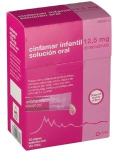 Cinfamar Infantil 12.5 mg 12 Sobres Solucion Oral 5 ml