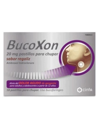 Bucoxon 20 mg 18 Pastillas para Chupar Sabor Regaliz