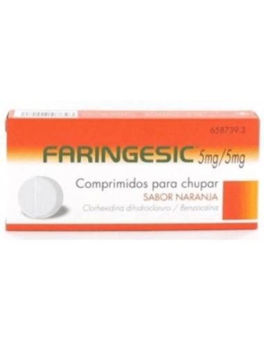 Faringesic 5/5 mg 20 Comprimidos para Chupar Naranja