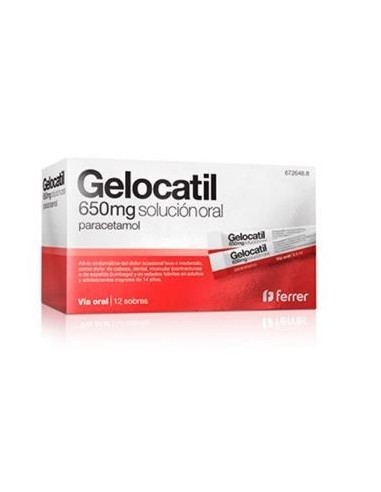 Gelocatil 650 mg 12 Sobres Solucion Oral