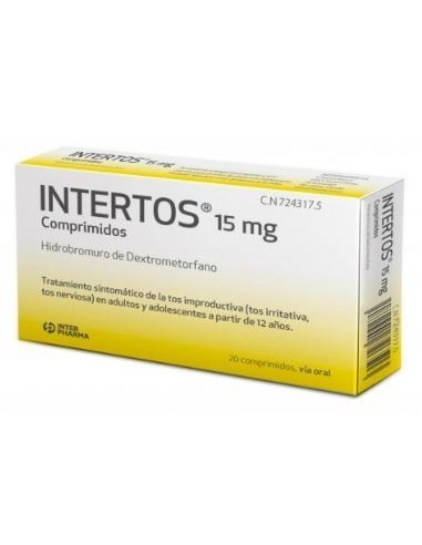 Intertos 15 mg 20 Comprimidos