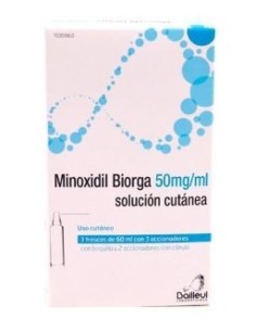 Minoxidil Biorga 50 mg/ml Solucion Cutanea 3 Frascos 60 ml