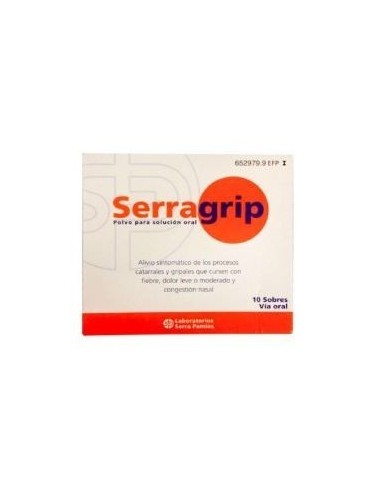 Serragrip 650/4/10 mg 10 Sobres Polvo Solucion Oral