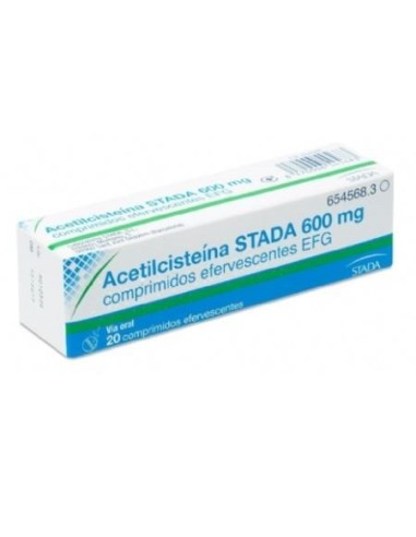 Acetilcisteina Stada EFG 600 mg 20 Comprimidos Efervescentes (Tubo)