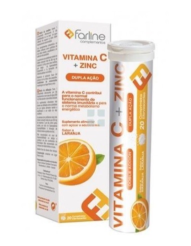 Farline Vit C + Zinc 20 Comprimidos Efervescentes