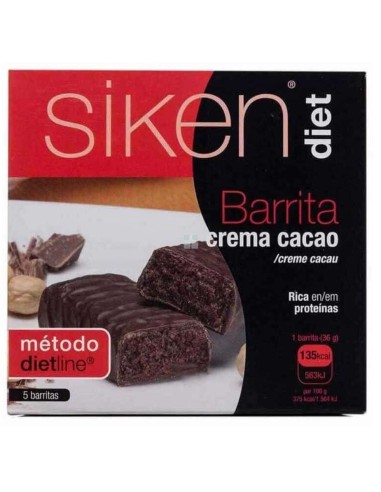 Siken Diet Barrita Crema de Cacao 5 uds
