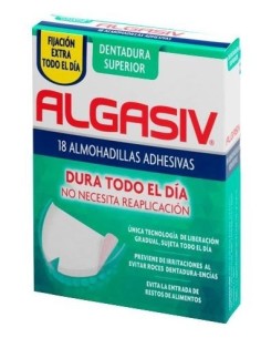 Algasiv Almohadillas Adhesivas Dentadura Superior 18 uds