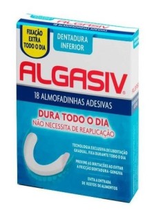 Algasiv Almohadillas Adhesivas Dentadura Inferior 18 uds