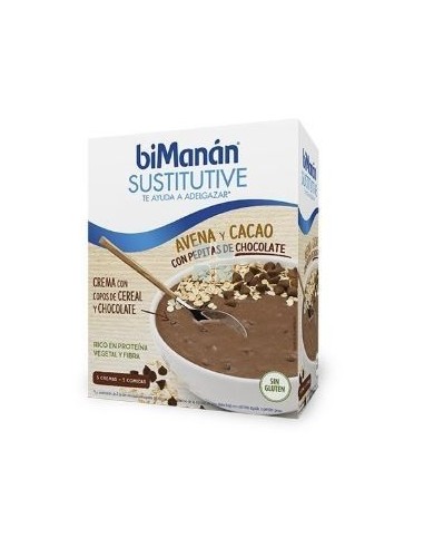 Bimanan Sustitutive Crema de Avena con Cacao 5 Sobres