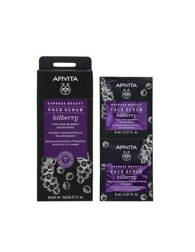 Apivita Express Beauty Face Scrub Bilberry 2 x 8 ml