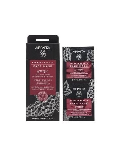 Apivita Express Beauty Face Mask grape Antiarrugas y Reafirmante 2 x 8 ml
