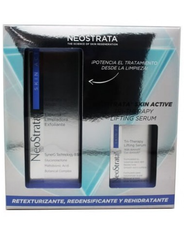 Neostrata Duplo Espuma Limpiadora Exfoliante + Tri-Therapy Lifting Serum