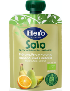 Hero Baby Solo Platano Pera y Naranja 100 G