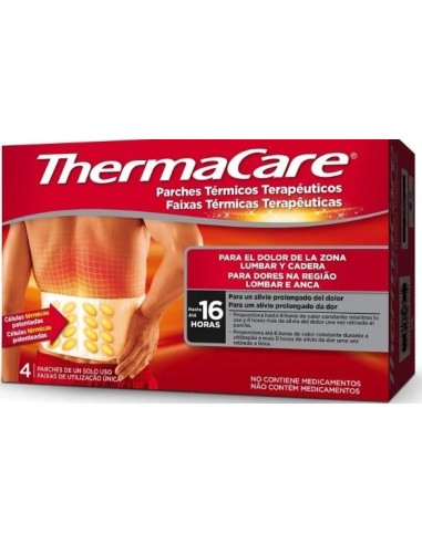 Thermacare Zona Lumbar y Cadera Parches Termicos 4 Parches