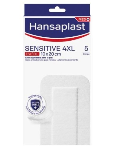 Hansaplast Sensitive 4Xl Aposito Esteril 5 Unidades 20 Cm X 10 Cm