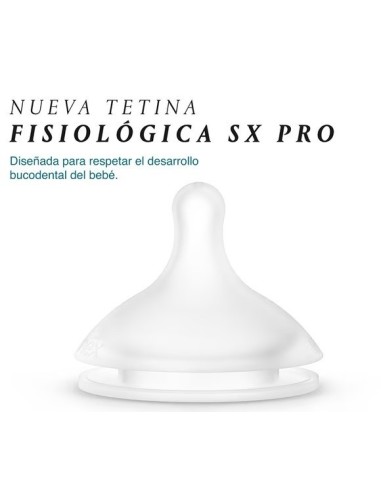 Tetina Silicona Fisiologica SX PRO Suavinex Flujo S +0M 2 Unidades