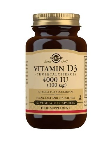 SOLGAR Vitamina D3 4000 UI 60 Capsulas